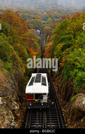 Lookout Mountain Incline Railway and Autumn Color in Chattanooga, Tennessee Stock Photo