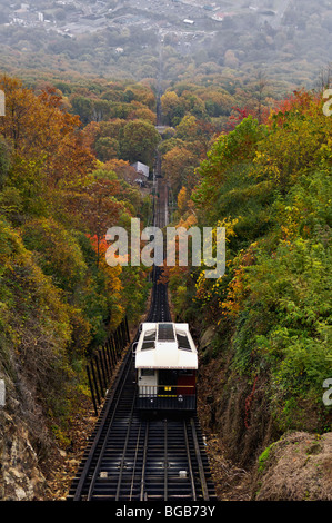 Lookout Mountain Incline Railway and Autumn Color in Chattanooga, Tennessee Stock Photo