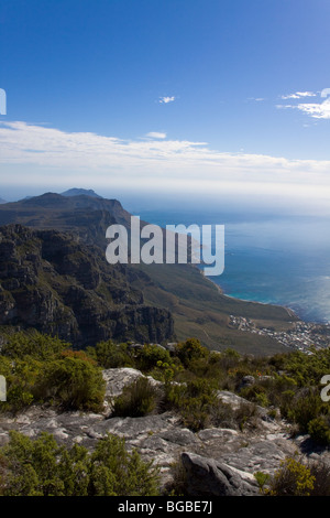 A view of the twelve apostles from Table Mountain, South Africa Stock Photo