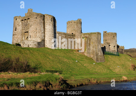 Kidwelly Castle dating from the 12th century Cydweli Carmarthenshire Wales Cymru UK GB Stock Photo