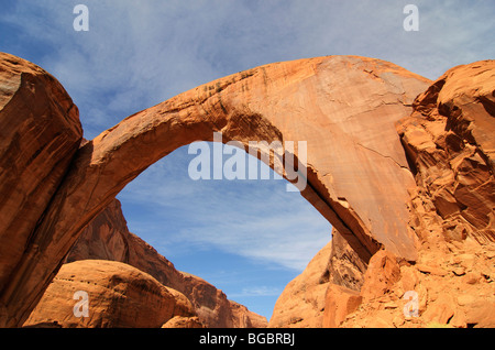 Rainbow Bridge, Lake Powell, Glen Canyon, Arizona, United States Stock Photo