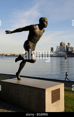 Harry Winston Jerome statue, Stanley Park, Vancouver, British Columbia, Canada Stock Photo