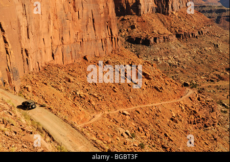 Jeep on the White Rim Trail, Moab, Utah, USA Stock Photo