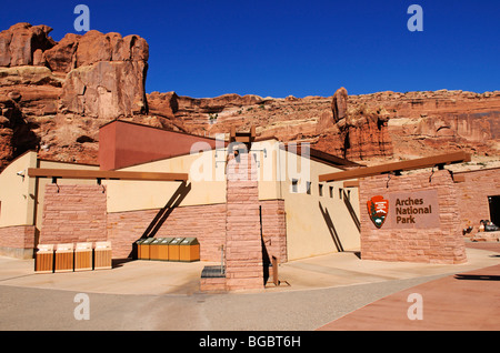 Visitor center, Arches National Park, Moab, Utah, USA Stock Photo