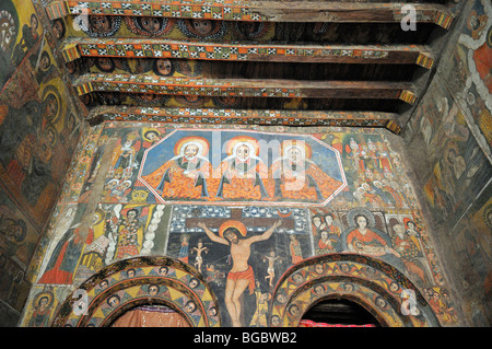 Painted Ceiling In The Church Of Debre Birhan Selassie Painting