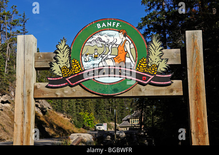 Banff Upper Hot Springs, Banff National Park, Alberta, Canada Stock Photo