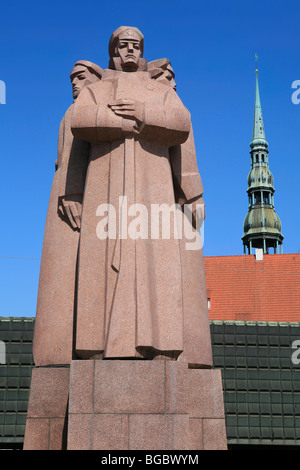 Monument to the Latvian Riflemen in Riga, Latvia Stock Photo