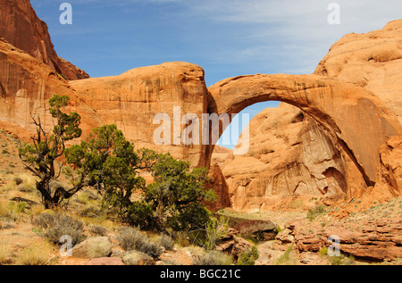 Rainbow Bridge, Lake Powell, Glen Canyon, Arizona, United States Stock Photo