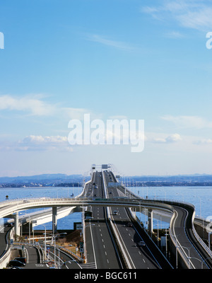 Tokyo Wan Aqua Line Expressway, Kisarazu, Chiba, Japan Stock Photo