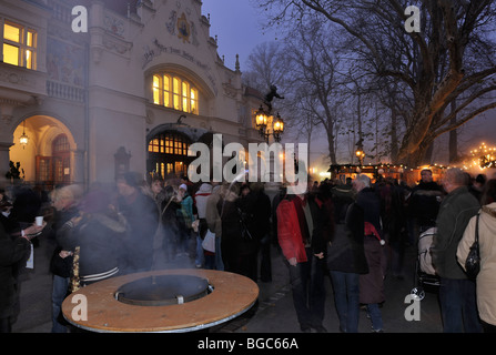 Christmas market, Berndorf, Triestingtal, Lower Austria, Austria, Europe Stock Photo