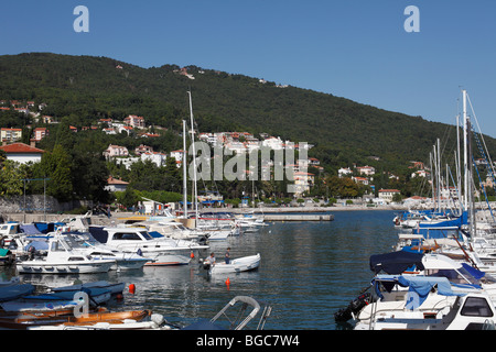 Port in Icici near Opatija, Istria, Croatia, Europe Stock Photo