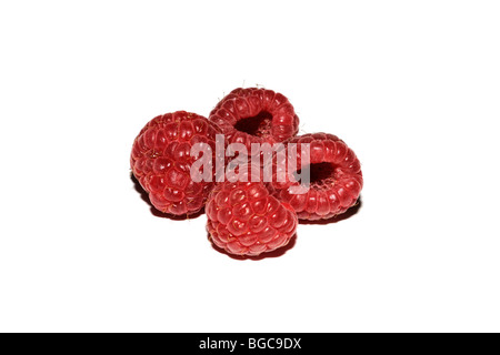 Raspberries (Rubus idaeus) in a pile Stock Photo