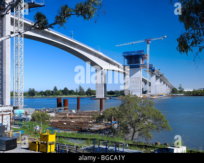 Construction of the second Gateway Bridge Brisbane Australia Stock Photo