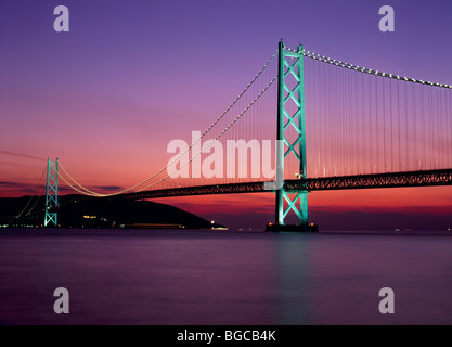 Akashi Kaikyo Bridge, Kobe, Hyogo, Japan Stock Photo