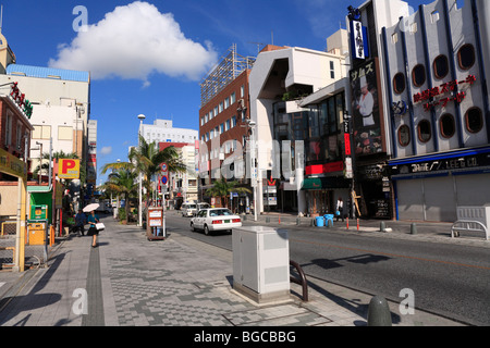 Kokusai-Dori, Naha, Okinawa, Japan Stock Photo