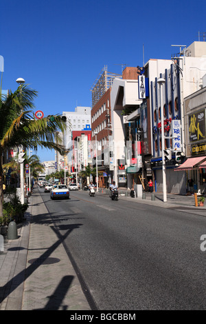 Kokusai-Dori, Naha, Okinawa, Japan Stock Photo