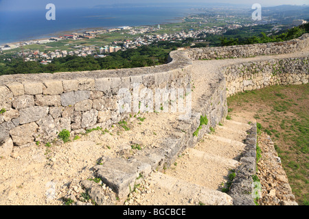 Nakagusuku Castle, Nakagusuku, Okinawa, Japan Stock Photo