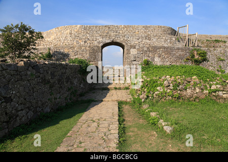 Nakagusuku Castle, Nakagusuku, Okinawa, Japan Stock Photo