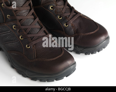 Winter leather boots Stock Photo
