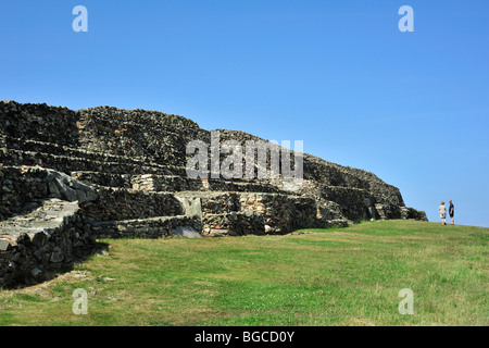 Cairn of Barnenez / Barnenez Tumulus / Mound, a Neolithic monument near Plouezoc'h, Finistère, Brittany, France Stock Photo