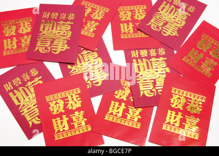 Chinese New Year Red Packets Stock Photo