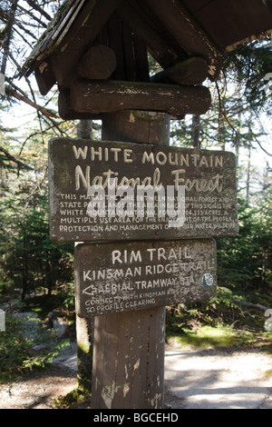 Franconia Notch State Park - Rim Trail on the summit of Cannon Mountain in the White Mountains, New Hampshire USA Stock Photo