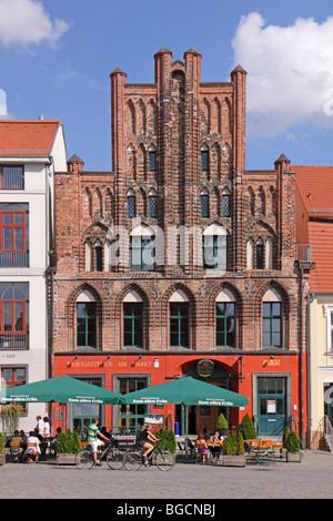 market square, Greifswald, Mecklenburg-West Pomerania, Germany Stock Photo