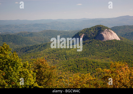 North Carolina Appalachian Mountains Glass Rock landscape Blue Ridge Parkway in USA overlook top view North America US daily life everyday hi-res Stock Photo