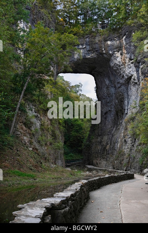 Natural Bridge tunnel in Virginia USA in early autumn landscape ancient nobody North America US lifestyle daily life hi-res Stock Photo