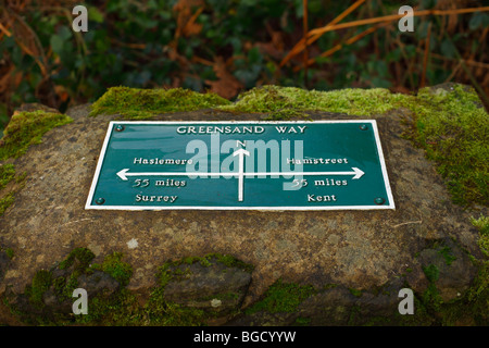 Greensand Way plaque.