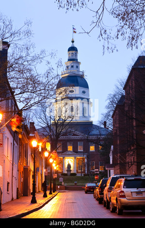 Annapolis, Maryland--The Maryland State House is the oldest state house still in legislative use. Stock Photo