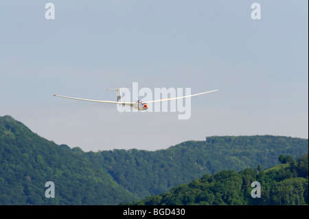 Glider about to land Stock Photo