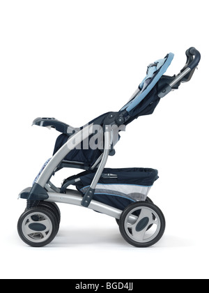 Modern convertible baby stroller isolated on white background Stock Photo