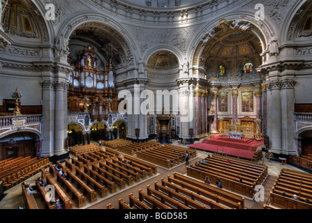 Interior of Berliner Dom Cathedral, Berlin Mitte, Berlin, Germany, Europe. Stock Photo