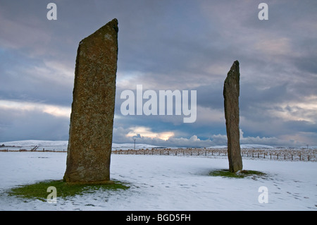 The Standing Stones of Stenness Mainland Orkney, Highland Scotland. UK  SCO 5626 Stock Photo