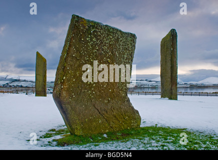 The Standing Stones of Stenness Mainland Orkney, Highland Scotland. UK  SCO 5630 Stock Photo