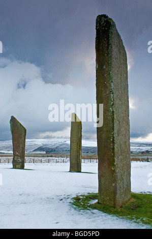 The Standing Stones of Stenness Mainland Orkney, Highland Scotland. UK  SCO 5631 Stock Photo
