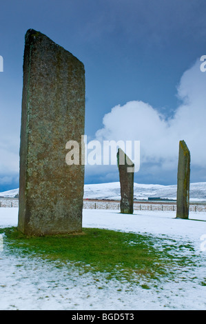 The Standing Stones of Stenness Mainland Orkney, Highland Scotland. UK  SCO 5632 Stock Photo