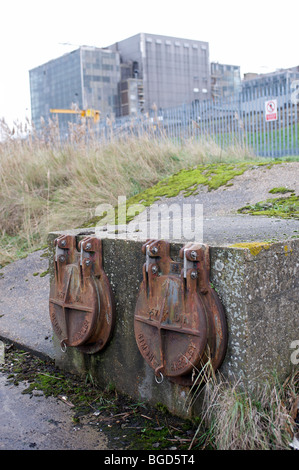 Bradwell nuclear power station which is undergoing decommissioning, Essex, UK. Stock Photo