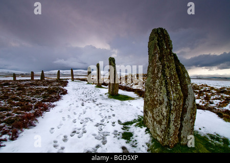 The Ring of Brodgar Steness Mainland Orkney Highland Region Scotland.  SCO 5634 Stock Photo