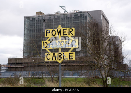 Bradwell nuclear power station which is closed and undergoing decommissioning, Essex, UK. Stock Photo