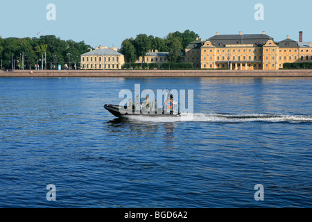 Russian Special Forces 'Spetsnaz' during a naval parade in Saint Petersburg, Russia Stock Photo