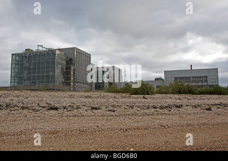 Bradwell nuclear power station which is undergoing decommissioning,  Essex, UK. Stock Photo