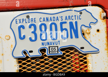 Nunavut license plate Stock Photo - Alamy