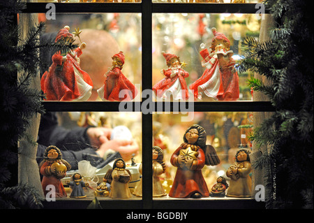Angel figurines, Christmas market, Stuttgart, Baden-Wuerttemberg, Germany, Europe Stock Photo