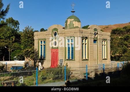 Ark of the Covenant chapel of the Ethiopian orthodox church at Aksum, Axum, UNESCO World Heritage Site, Tigray, Ethiopia, Africa Stock Photo