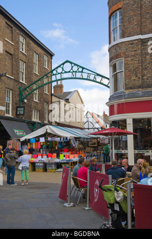 Newgate Market, York, Yorkshire, England, United Kingdom, Europe Stock Photo