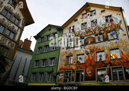 Historic town centre, Lucerne, Switzerland, Europe Stock Photo