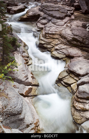 maligne river and canyon, Banff national park, Alberta, Canada Stock ...