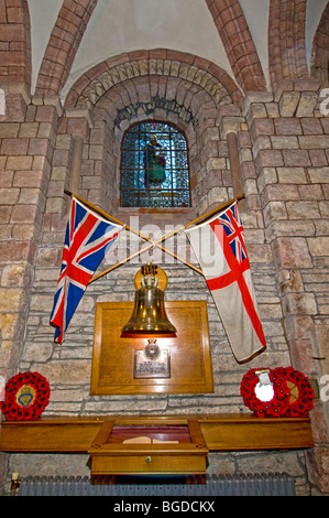 The Bell from HMS Royal Oak sunk in Scapa Bay Orkney by U47 on the 14th October 1937  SCO 5655 Stock Photo